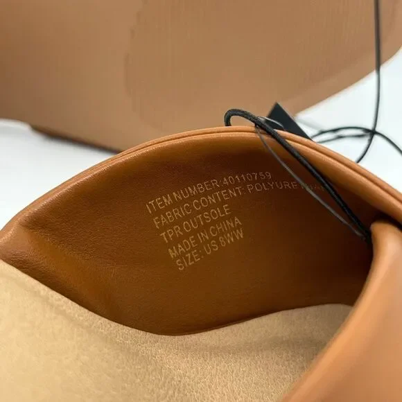 New Torrid Cognac Twist Front Heeled Mule - Size 8WW - Picture 11 of 11